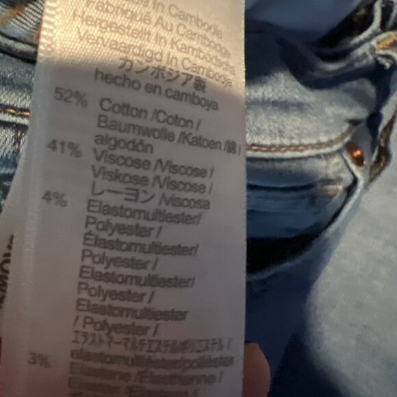 Madewell Stovepipe Jeans Size 26 Blue Denim Cotton Blend Mid-Rise Relaxed Fit - Picture 6 of 10